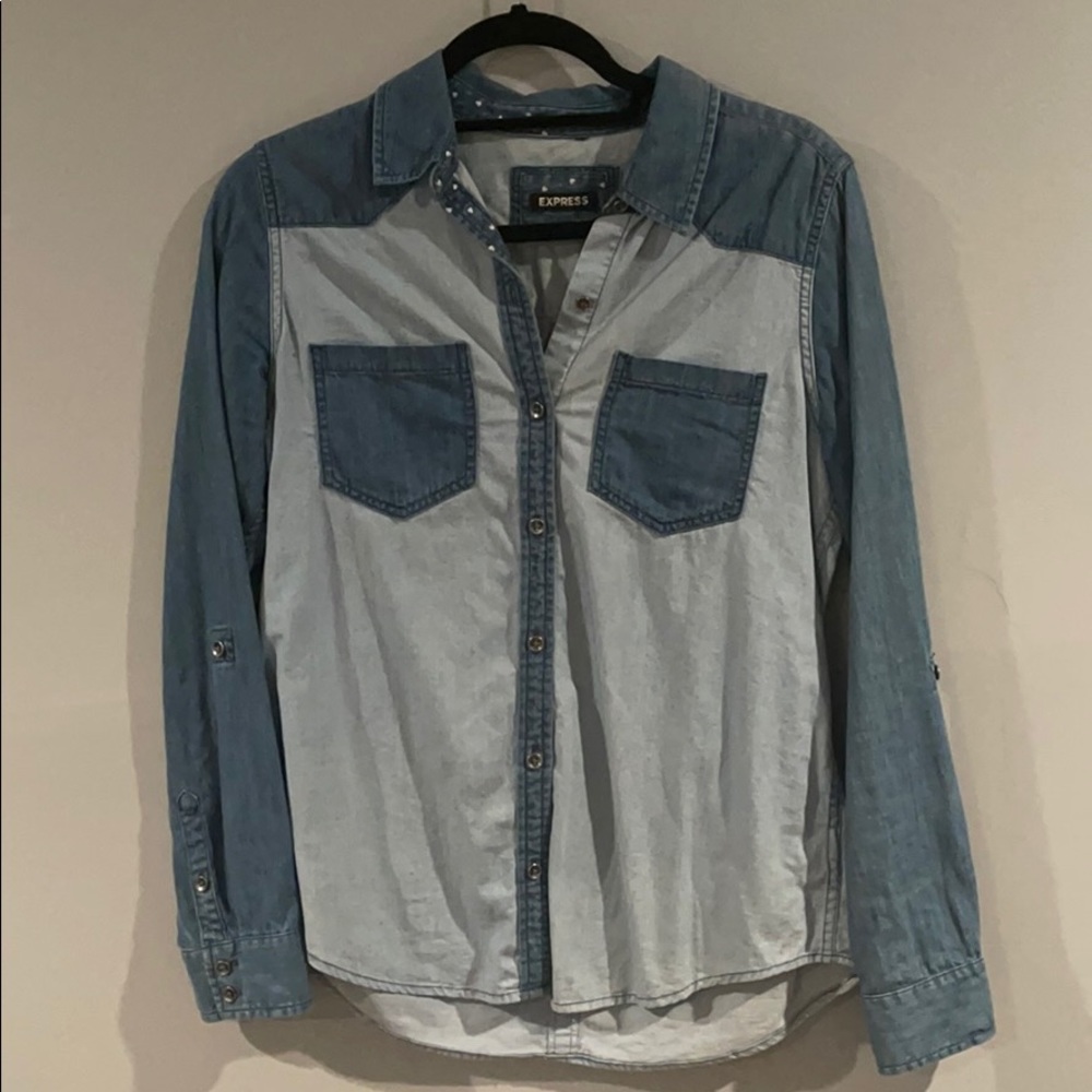 Express Jeans Button Down Shirt 100% Cotton